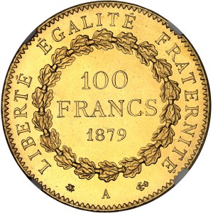 III Republika (1870–1940). 100 franków „Génie” z 1879 r., A, Paryż.