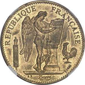 IIIe République (1870-1940). Essai de 100 francs Génie en bronze-aluminium 1914, A, Paris.