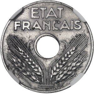 French State (1940–1944). 20-centime iron trial coin, 1941, Paris.