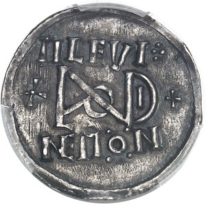 Alfred le Grand (871-899). Denier au portrait et monogramme, au nom du monétaire Tilevine ND, Londres.
