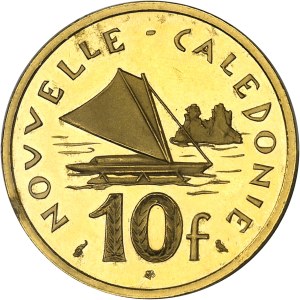 Ve République (1958 à nos jours). Piéfort de 10 francs en Or, Frappe spéciale (SP) 1967, Paris.