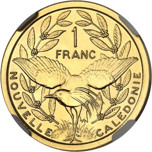 Fifth Republic (1958–present). 1-franc I.E.O.M. gold Piéfort, burnished (PROOF) blank, 1979, Paris.