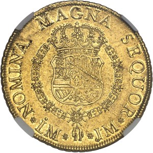 Ferdinand VI (1746–1759). 8 escudos, 1757 JM, Lima.