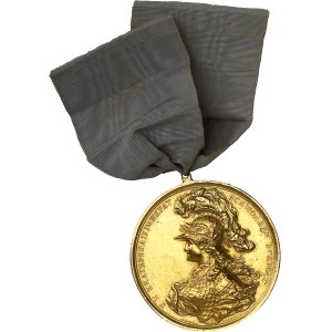Catherine II (1762–1796). Gold medal commemorating her accession to the throne, a copy of Waechter’s medal by J.-B. Filippo and V. Baranov, 1762, Saint Petersburg.