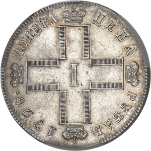 Paul Ier (1796-1801). Rouble 1798 MБ, CM, Saint-Pétersbourg.