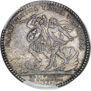 Amérique-Canada (colonies françaises), Louis XV (1715-1774). Jeton “PARAT ULTIMA TERRA TRIUMPHOS” par R. Filius 1757, Paris.