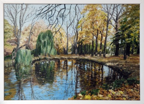 Barbara Drzemicka-Kardasz, Jesień nad stawem, 2019 r.