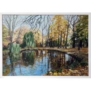 Barbara Drzemicka-Kardasz, Herbst am Teich, 2019