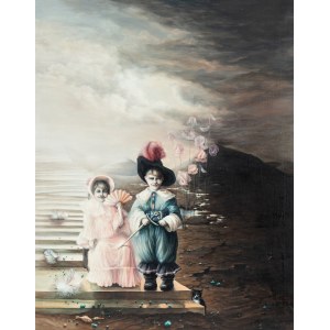 Joanna Sierko, born in 1960 in Białystok, *Children on the Stairs*, 1987