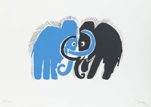 Józef Wilkoń, ur. 1930 Bogucice, Dwa mamutki, 2015