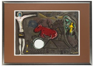 Marc Chagall, 1887 Łoźno k. Witebska-1985 Saint-Paul de Vence, Mistyczne ukrzyżowanie z albumu 