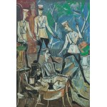 Kulik Iwan, ur. 1959 Leszczówka/Ukraina, Scena w kawiarni - ilustracja do 