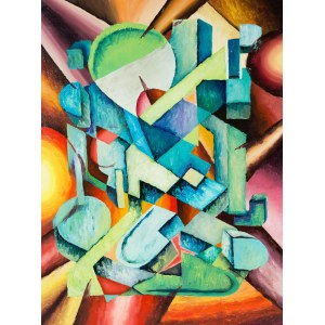 Abdulla Dilan, nato nel 1987, Senza titolo IV della serie Forme colorate, 2015.