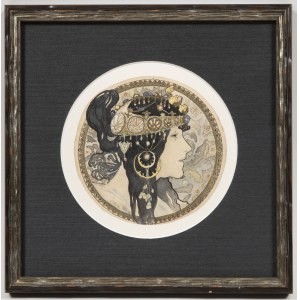 EUROPEAN SCHOOL (CIRCA 1900-1920), Art Nouveau Portrait: The Byzantine Muse