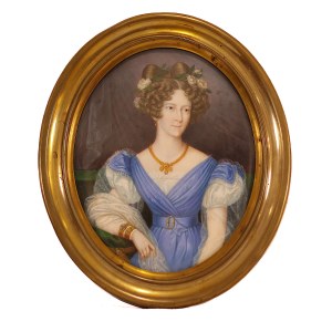 Ritratto in miniatura in stile Biedermeier, Ritratto di una nobildonna