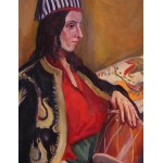 Maurice Barraud (Geneva 1889-1954), Woman in Orientalist Costume with a Darbuka