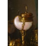 Adalbert Schäffer (1815-1871) , Opulent Still Life with Nautilus Cup and Precious Metalware