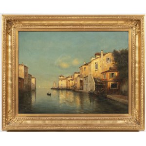 BOUVARD, ANTOINE (ATTRIBUTED TO / ATELIER OF) (1870-1956), A Venetian Canal at Sunset