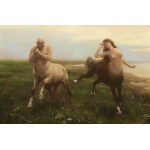 Attributed to Zygmunt Ajdukiewicz (1861 - 1917) - Mythological Scene The Play of the Centaurs