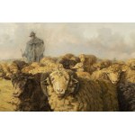 Hans (Johann) Ganthner (Austrian, 1853-1914) , The Shepherd and his Flock