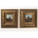 STANISŁAW JANOWSKI (POLISH, 1866 - 1942) - Studies of Cavalrymen: A Prussian Cuirassier and a French Cuirassier (Pair