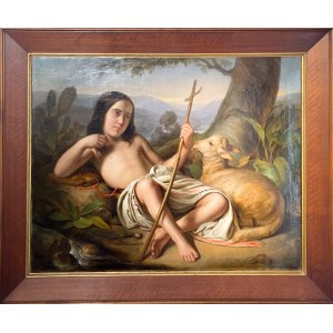 Adam Brenner (Vienna 1800-1891) , The Young Saint John the Baptist in the Wilderness