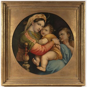 Print after Raphael (1483-1520) , Madonna della Seggiola