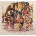 Attributed to Serge Poliakoff (Russian/French, 1900-1969), Abstract Composition in Ochre and Violet