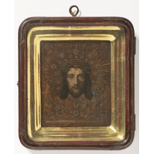 19th Century Russian Icon of Christ with the Crown of Thorns