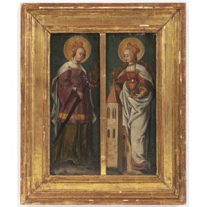 German Master (16th Century) , Two Holy Martyrs: Saint Catherine of Alexandria and Saint Barbara