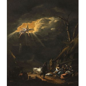 Nicholaes Berchem ( 1620-1683) attributed, Annunciation to the Shepherds