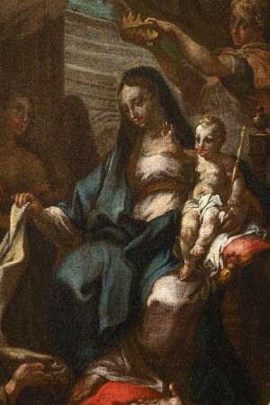 Sebastiano Conca (Gaeta 1680 - 1764 Rome) , The Virgin and Child with Saints Simon Stock and John of the Cross.