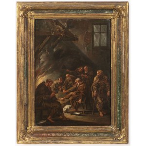 Giovanni Antonio Peruzzini (1643-1724) , Monks by the Fireplace
