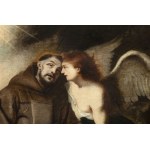 Maestro fiammingo (XVII secolo), San Francesco in estasi sostenuto da un angelo