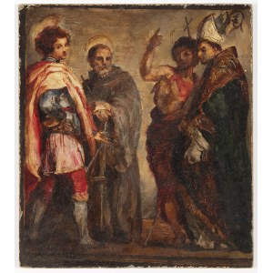 Italian Master, 17th Century (Probable) , Study with Four Saints