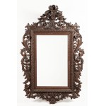 19th Century Elaborately Carved Walnut Wall Mirror