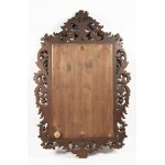 19th Century Elaborately Carved Walnut Wall Mirror