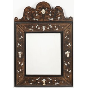 19th Century Renaissance Revival Wall Mirror with Intricate Marquetry