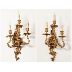 Pair of Carved and Gilded Wood Wall Sconces (Appliques) - 18th/19th Century