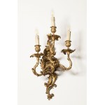 Pair of Carved and Gilded Wood Wall Sconces (Appliques) - 18th/19th Century