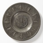 A Rare Early Relief Pewter Apostles Plate - Probably 17th Century