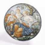 Castelli, 18th Century - Majolica Dish with the Holy Family and Saint John
