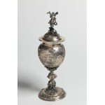 An Ornate Hanau Historicist Silver Covered Goblet