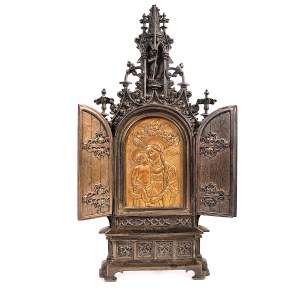 Neo-Gothic Reliquary Altar with the Madonna and Child