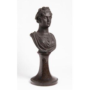 Busto di una giovane donna, pietra ricostruita, XX secolo