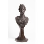 Busto di una giovane donna, pietra ricostruita, XX secolo