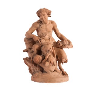 D'après Claude Michel, dit « Clodion » (1738-1814), *Satyre*, *Jeune satyre* et *Cupidon*