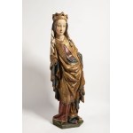 A Magnificent Standing Female Saint. High Gothic circa 1420/30