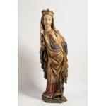 A Magnificent Standing Female Saint. High Gothic circa 1420/30