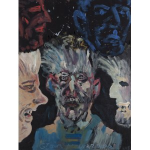 Edward Dwurnik (1943, Radzymin – 2018, Warsaw), Terrified Face from the Athletes series, 1984